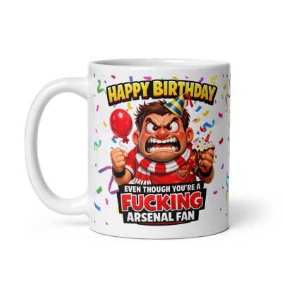 Funny Rude Happy Birthday Mug For Arsenal Fans