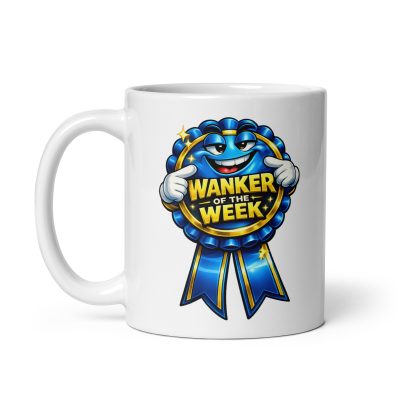 Wanker Of The Week Award Mug Funny Rude Gift Award