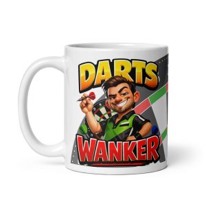 Darts Wanker Mug Funny Rude Gift Mug For Darts Players