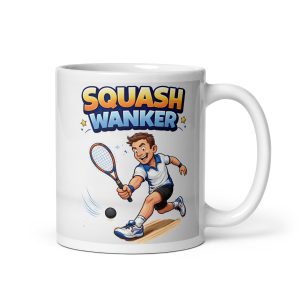 Squash Wanker Mug Funny Rude Gift Mug For Squash Players