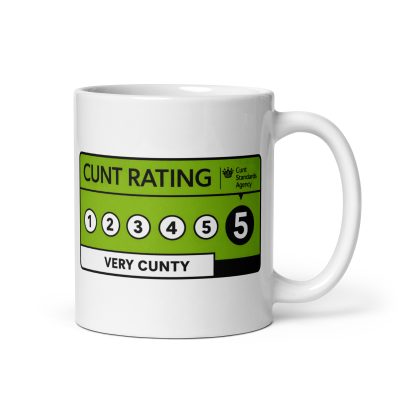 Rude Cunt Rating Mug – Gift For Very Cunty People
