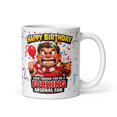 Funny Rude Happy Birthday Mug For Arsenal Fans