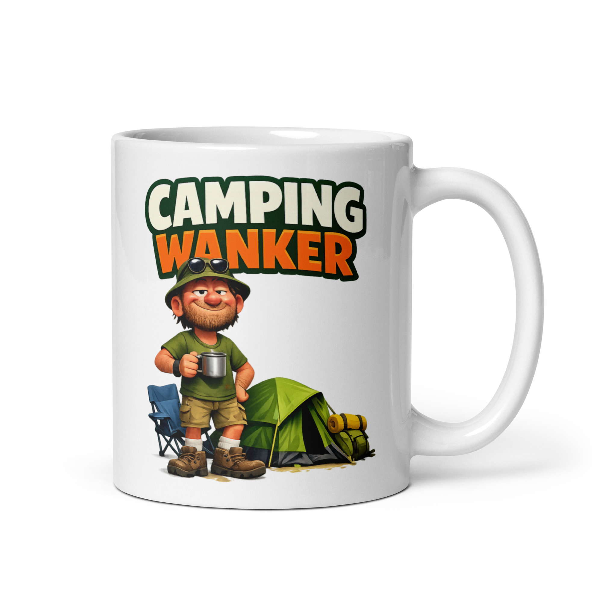 Camping Wanker Mugs Funny Rude Gift Mug For Campers