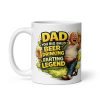 Dad Bald Beer Farting Legend Funny Fathers Day Mug