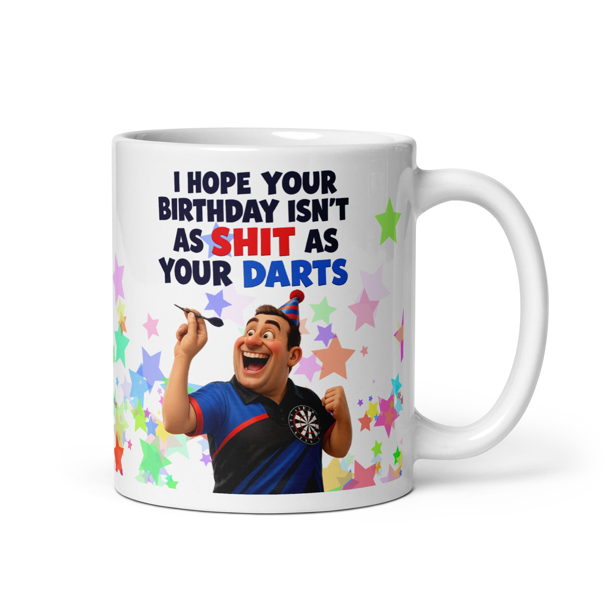 Funny Darts Birthday Mug – Shit At Darts Mugs