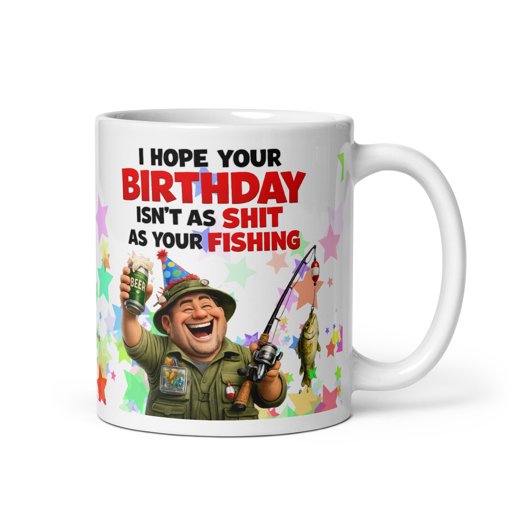 Funny Fishing Birthday Mug – Shit At Fishing Mugs
