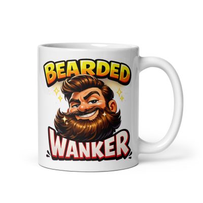 Funny Rude Gift Mugs For Men With Beard – Bearded Wanker Mug