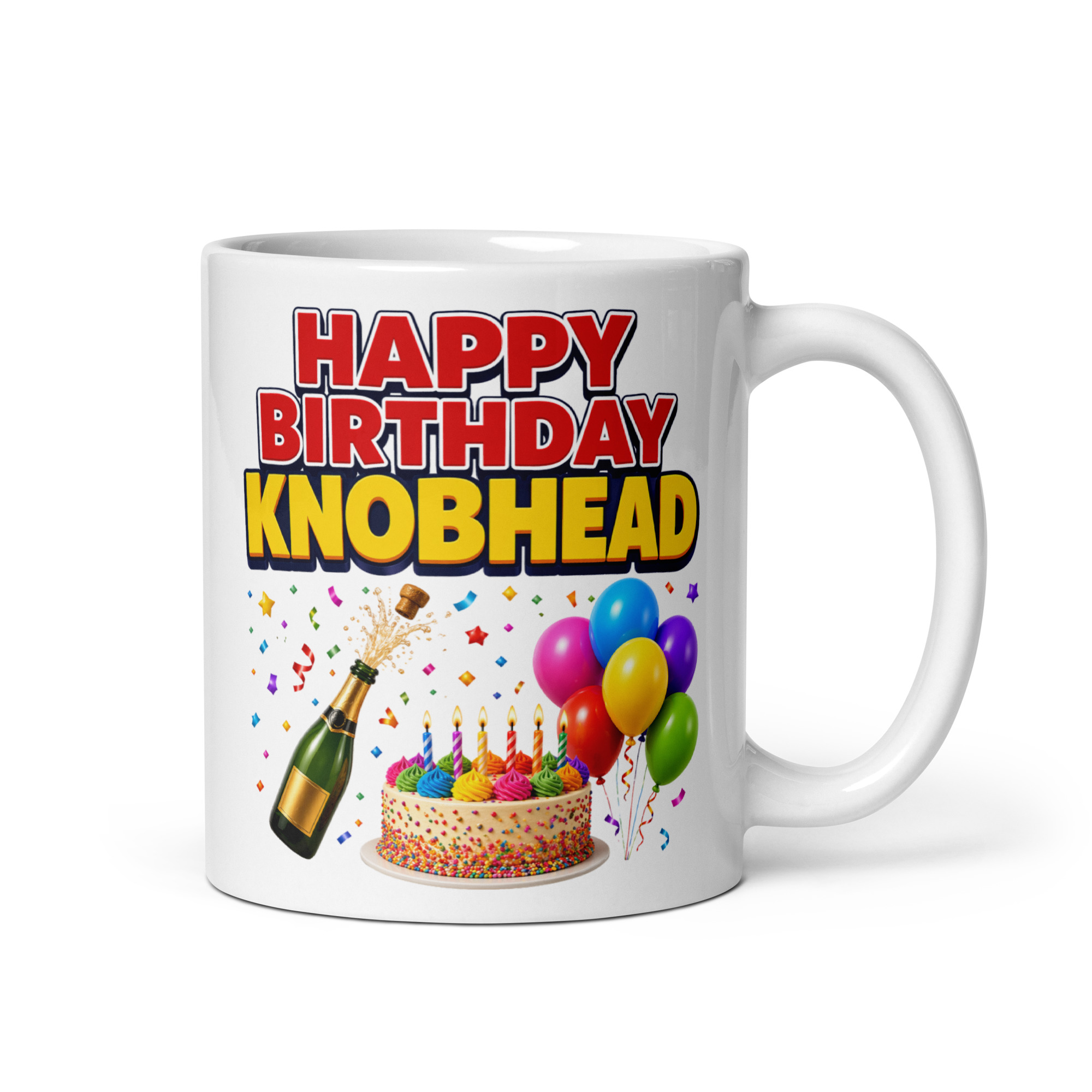 Happy Birthday Knobhead Mug Funny Rude Birthday Mugs