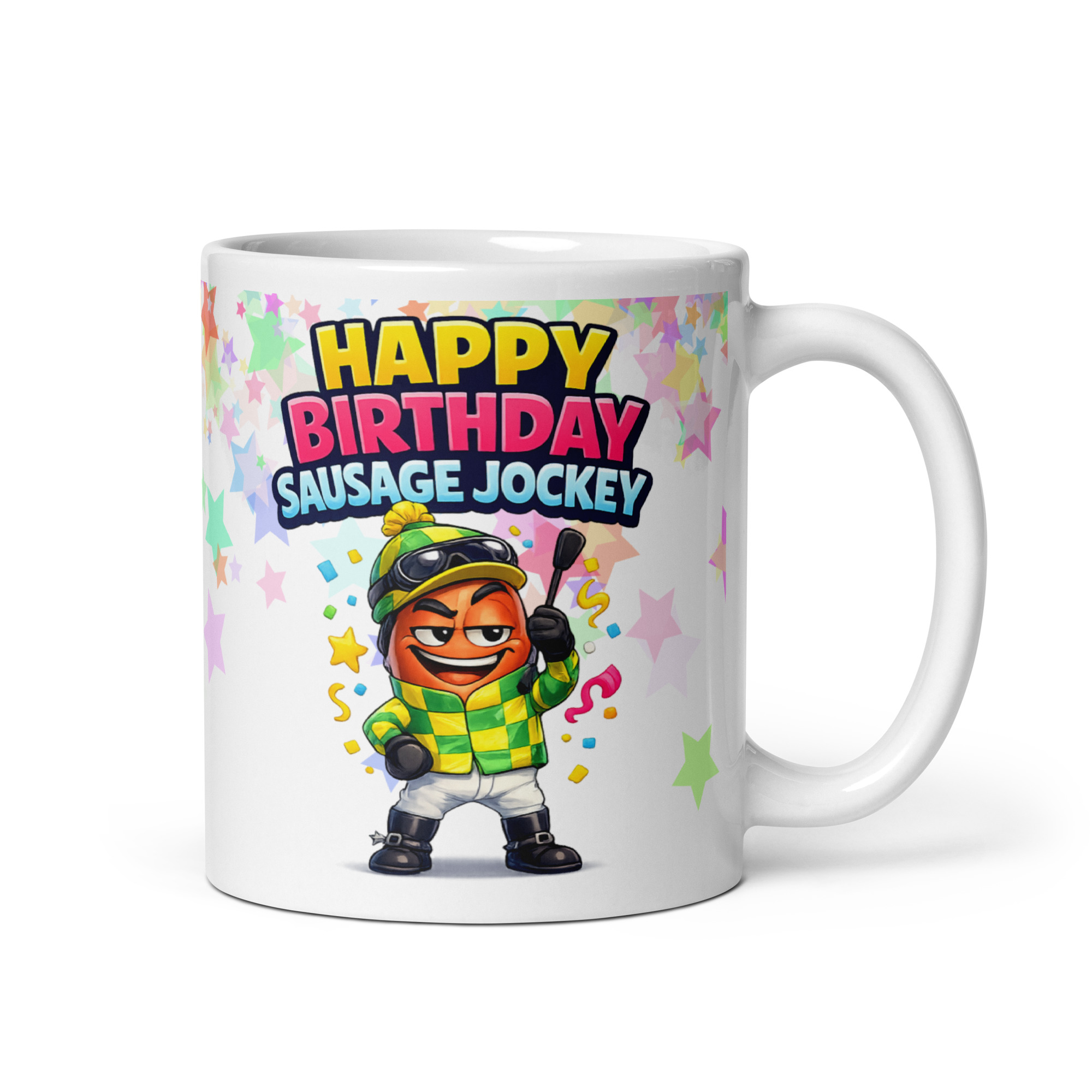 Happy Birthday Sausage Jockey Mug