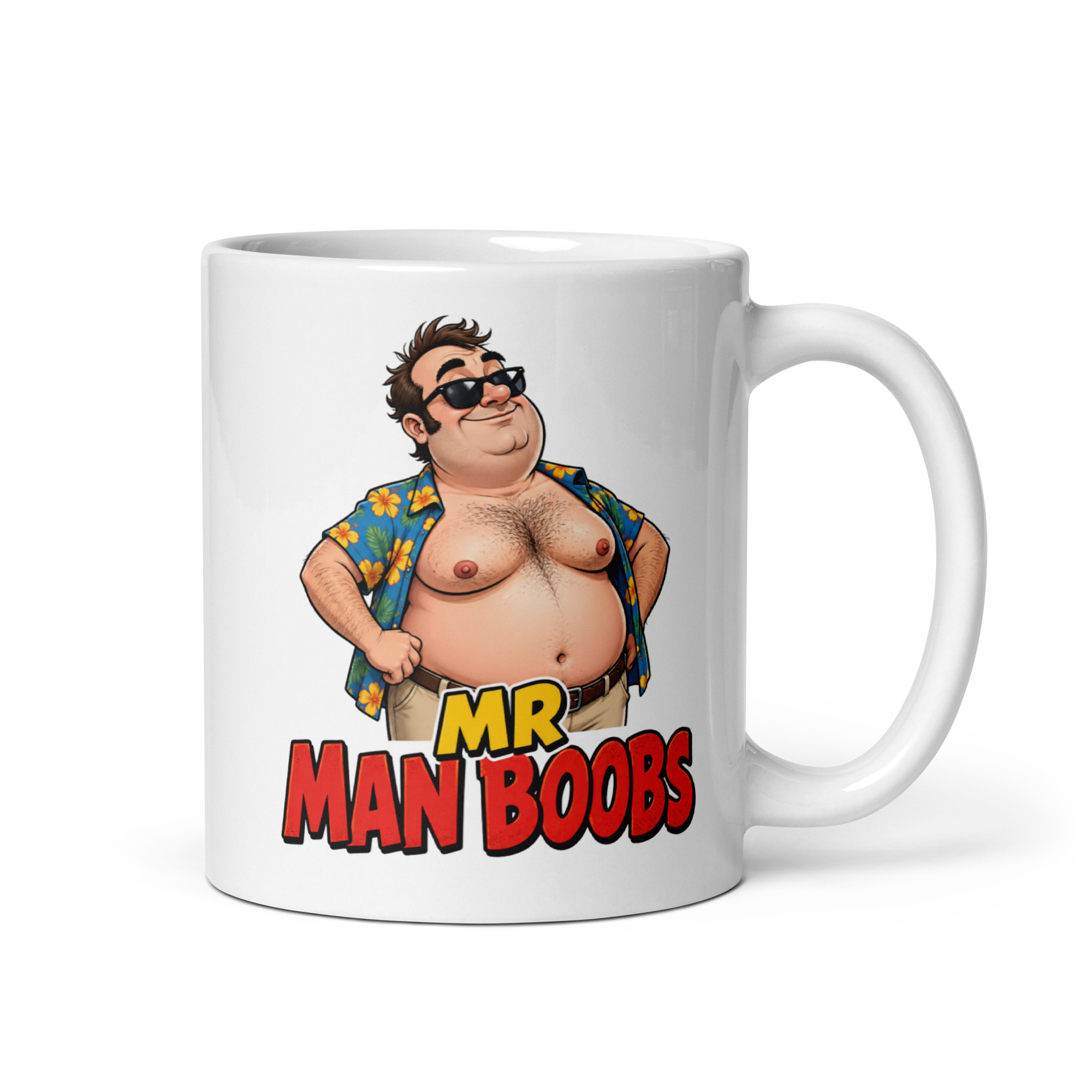 Mr Man Boobs Mug Gift For The Man With Moobs