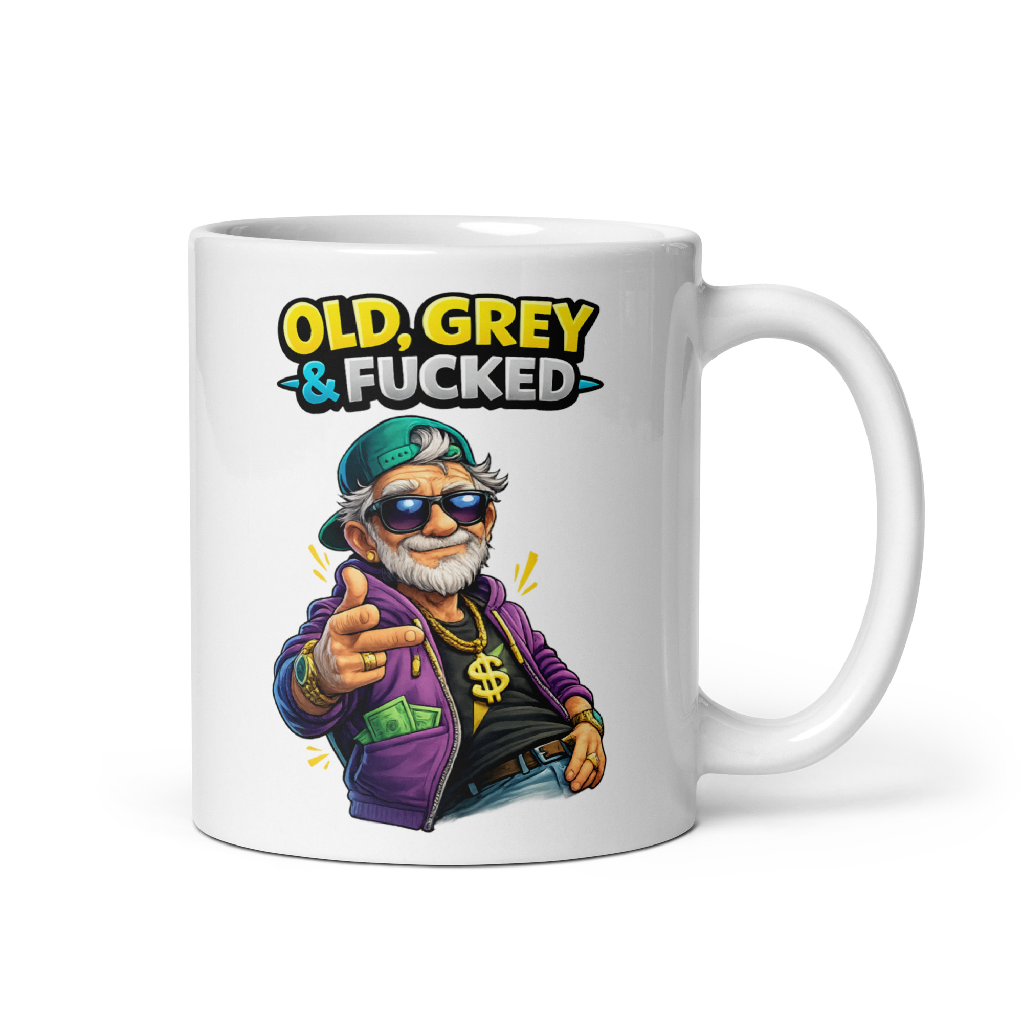Old Grey & Fucked Mug Gift For Old Men