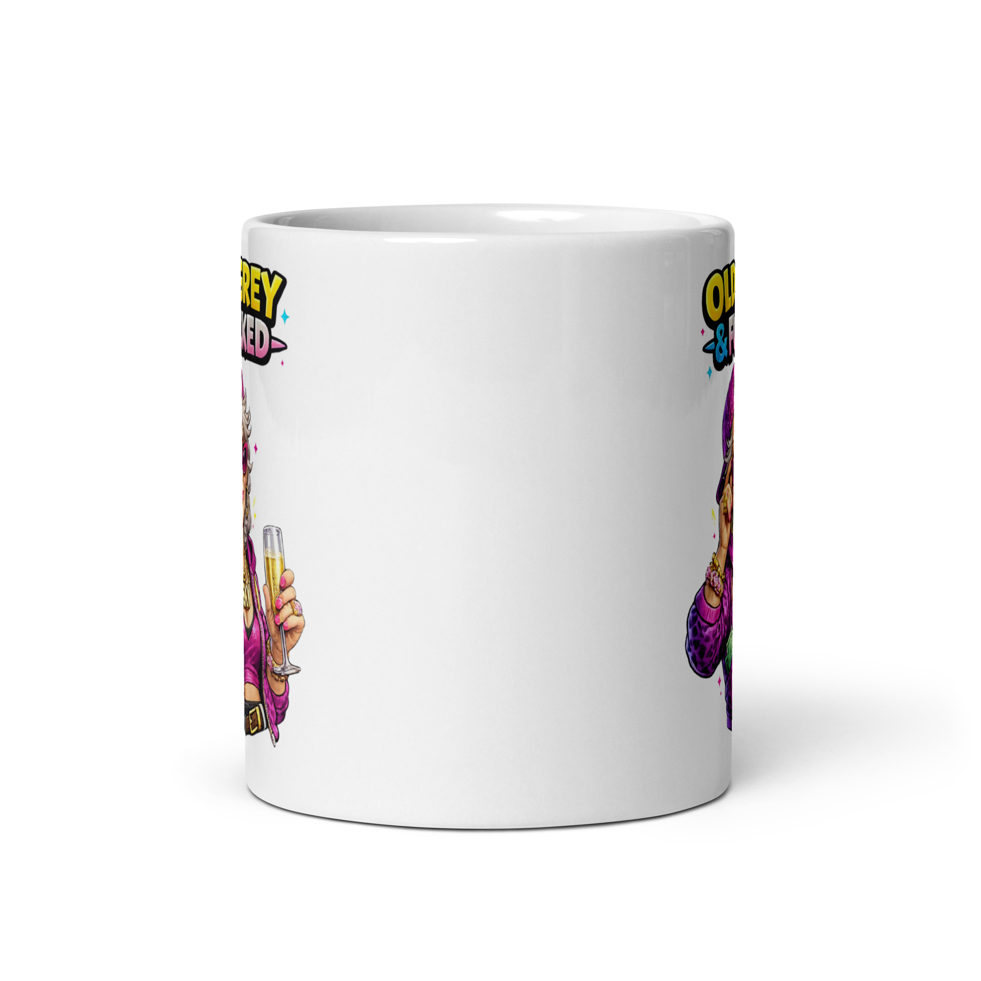 Old Grey & Fucked Mug For Her Gift For Old Ladies