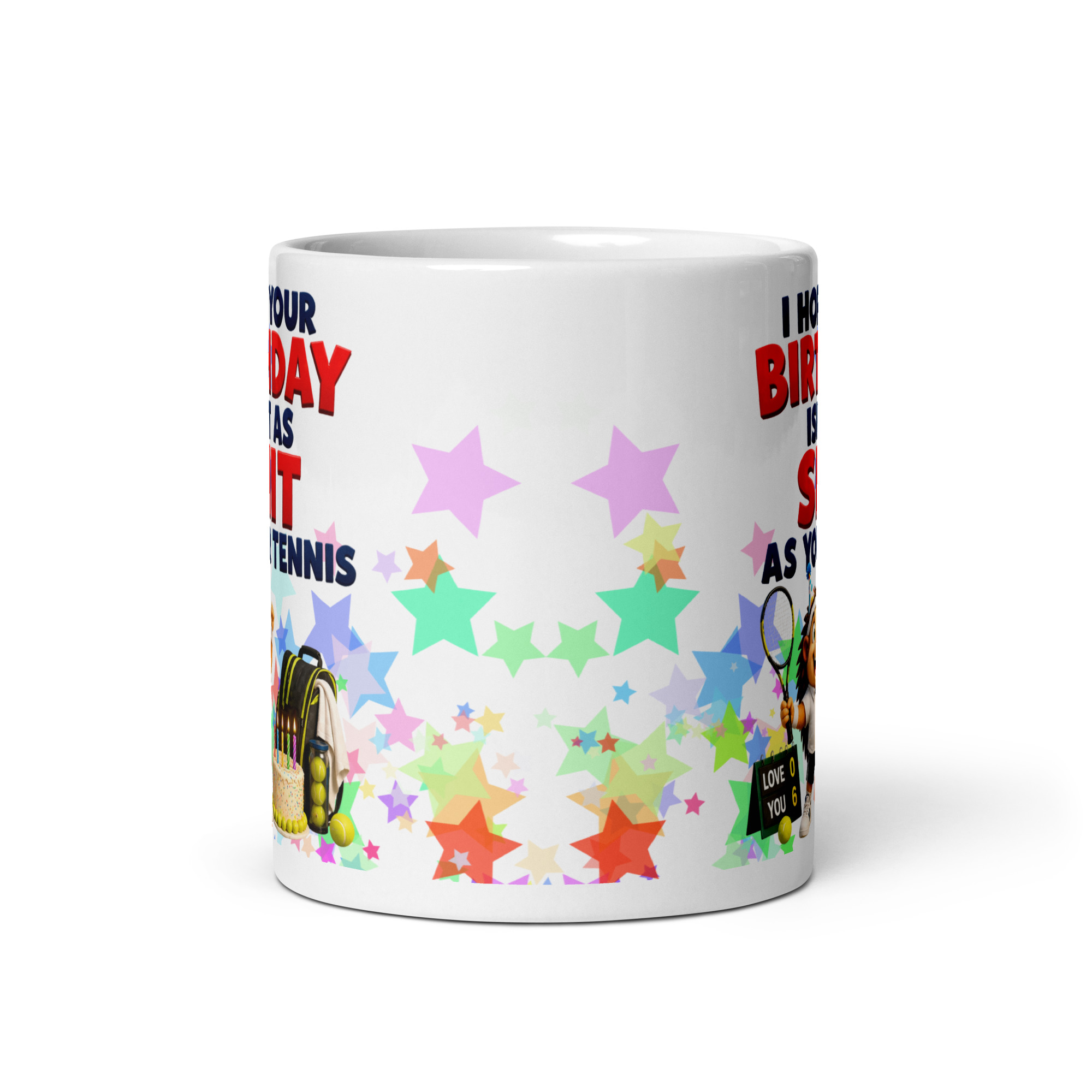 Funny Tennis Birthday Mug – Shit At Tennis Mugs