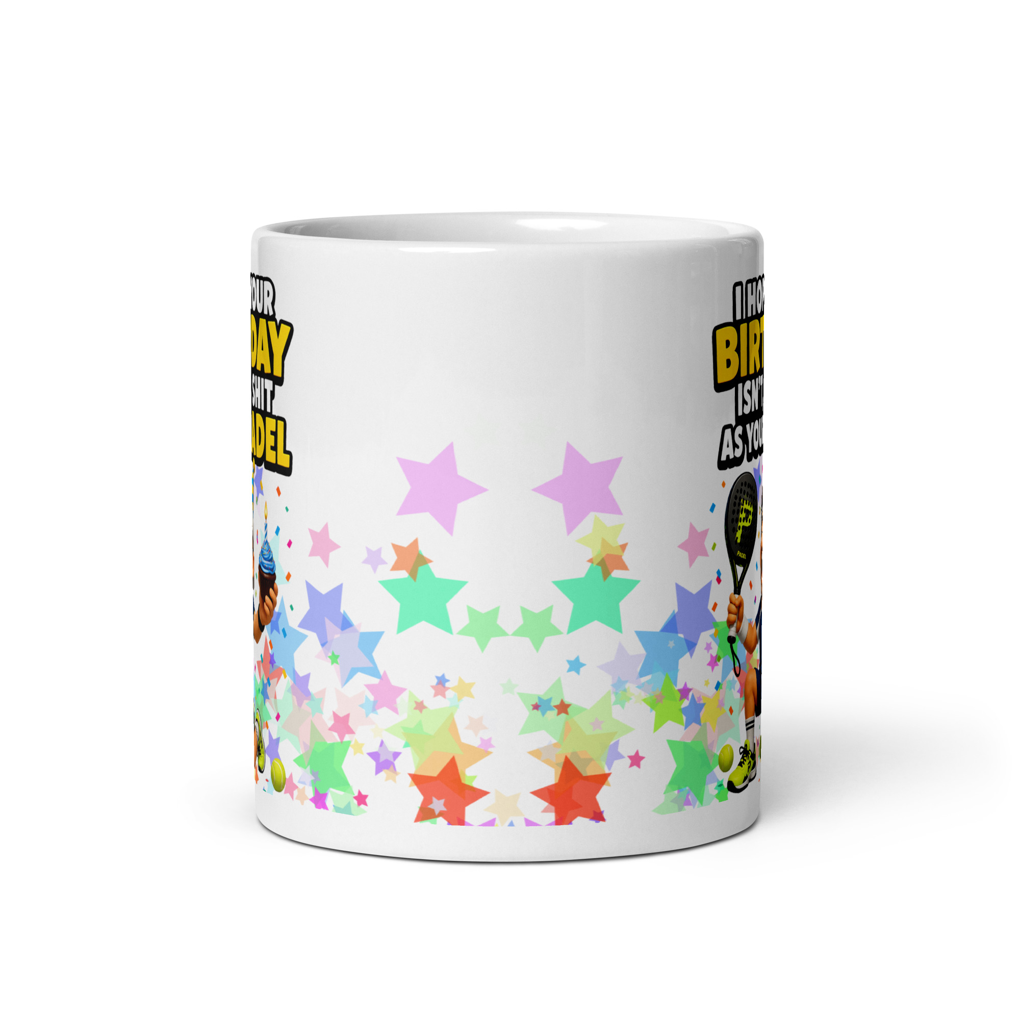 Funny Padel Birthday Mug – Shit At Padel Mugs