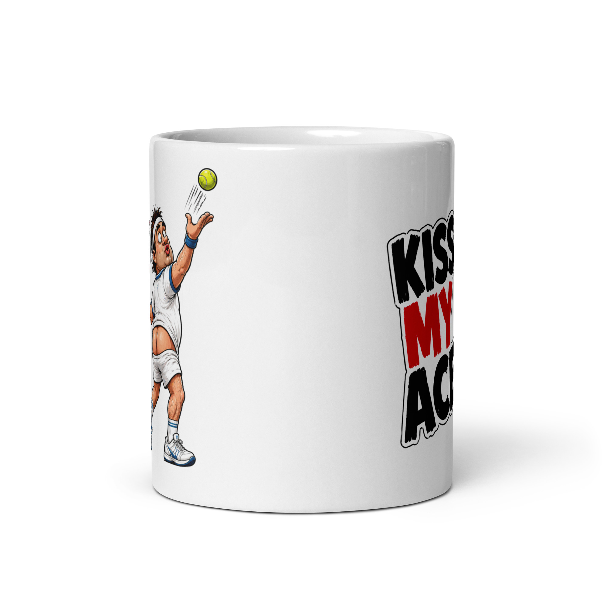Kiss My Ace Funny Cheeky Tennis Mug Gift For Tennis Players