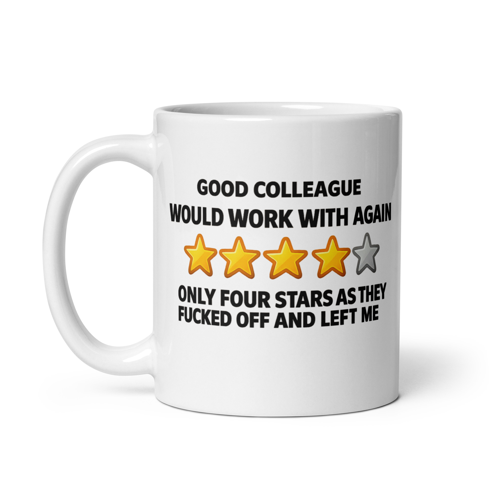 Funny Leaving Job Review Mug For Ex-Colleagues
