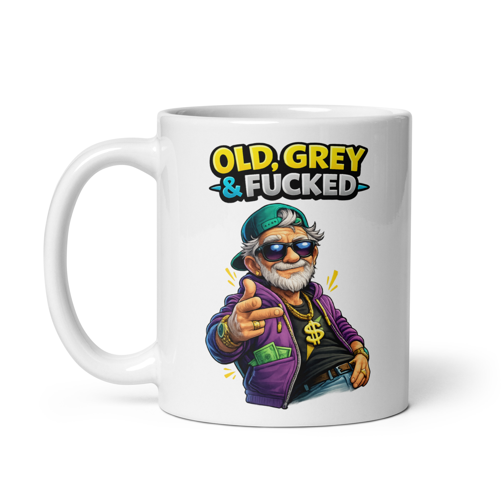 Old Grey & Fucked Mug Gift For Old Men