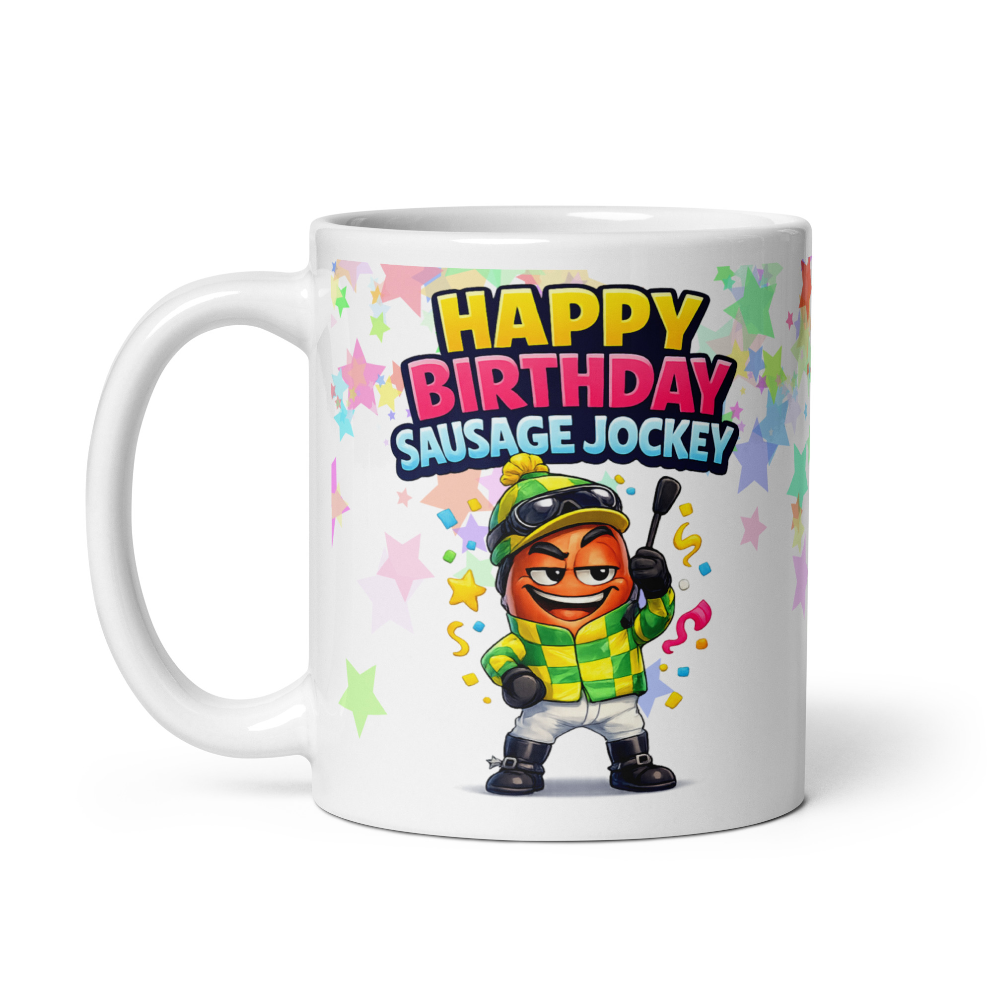 Happy Birthday Sausage Jockey Mug