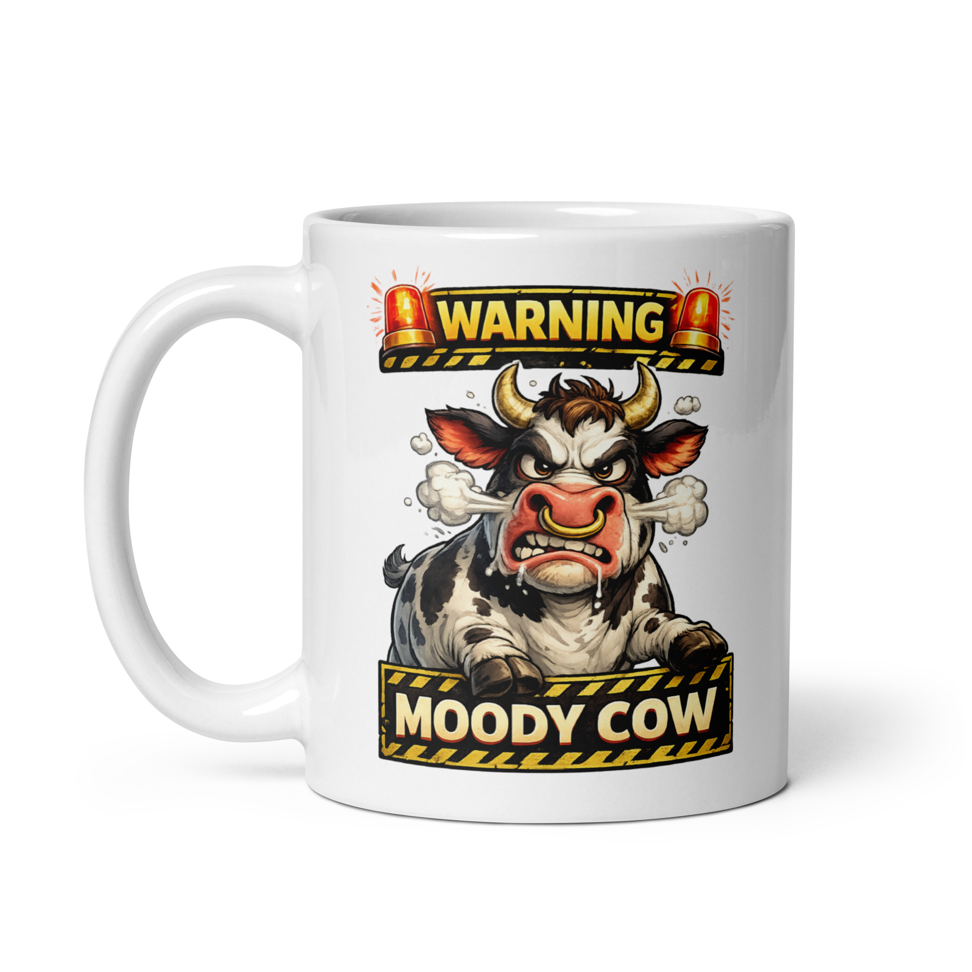 Warning Moody Cow Mug Funny Novelty Mugs For Her