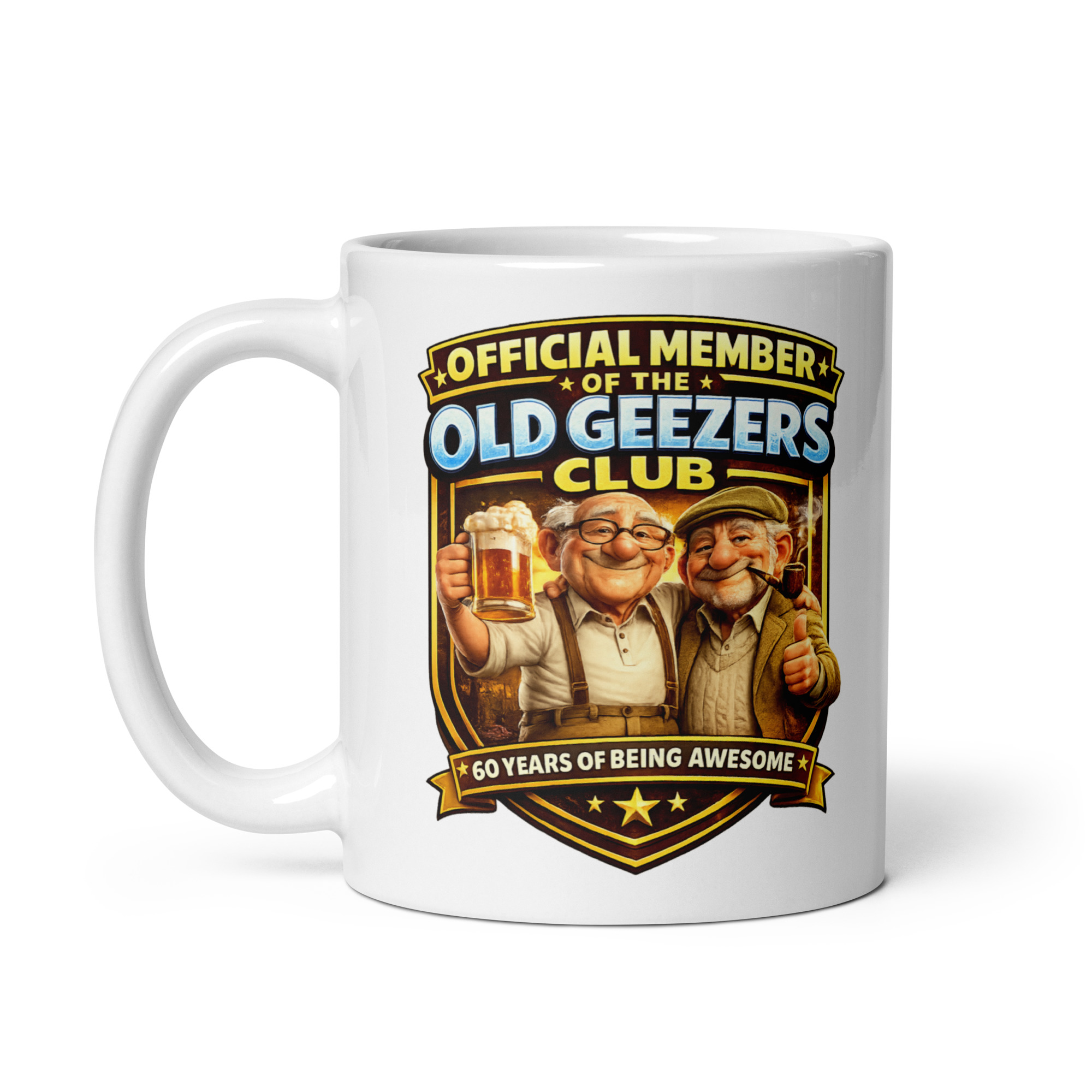 Funny 60th Birthday Mug For Him Old Geezers Club Gift Mugs