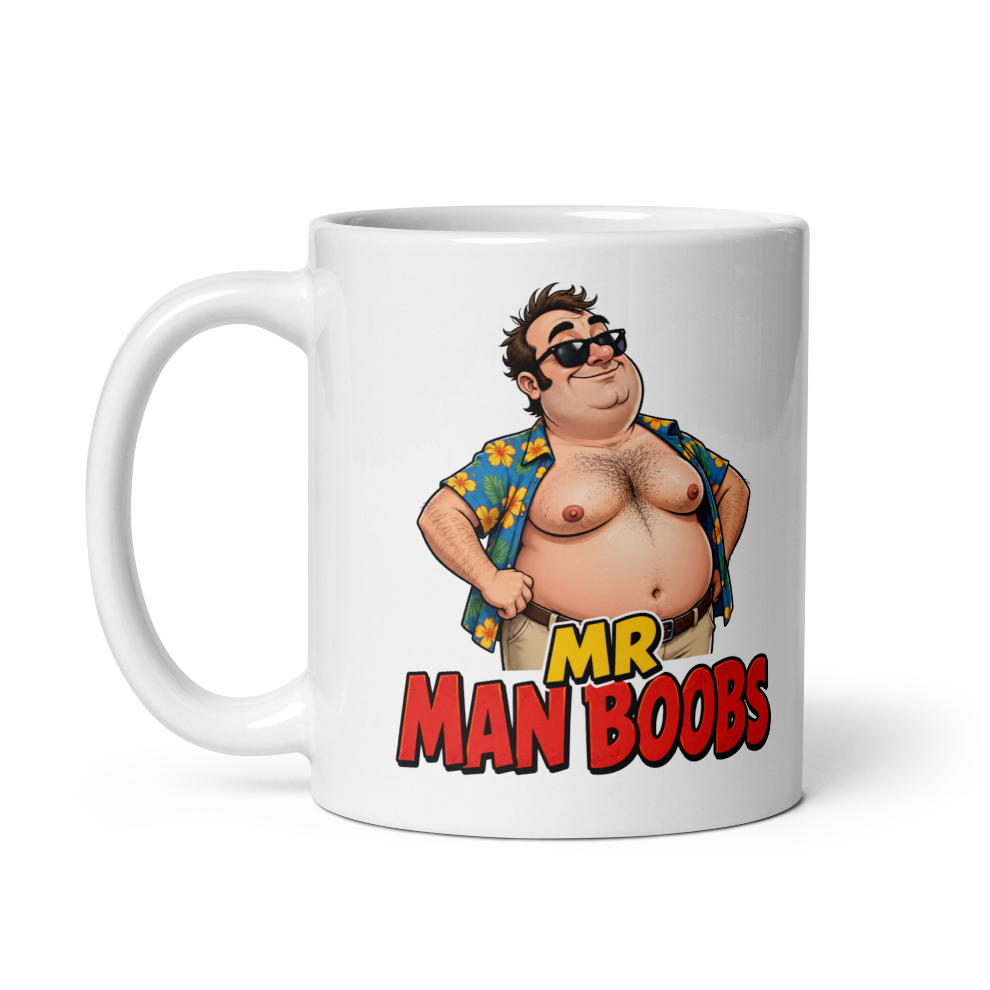 Mr Man Boobs Mug Gift For The Man With Moobs