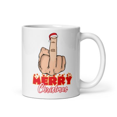 Merry Christmas Middle Finger Mug Secret Santa Gift