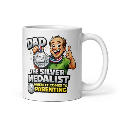 Dad The Parenting Silver Medallist Funny Dad Mugs