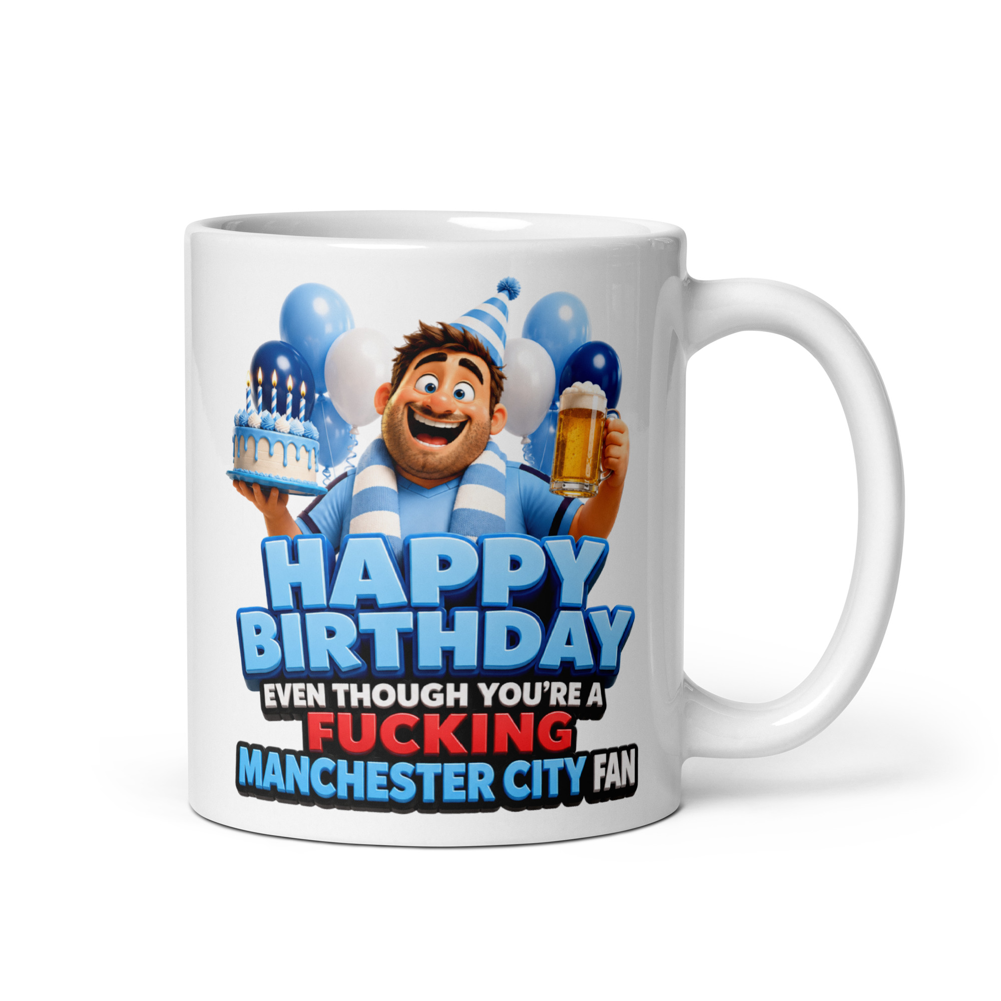 Birthday Gift Mug For Manchester City Fans Cheeky Rude Mugs