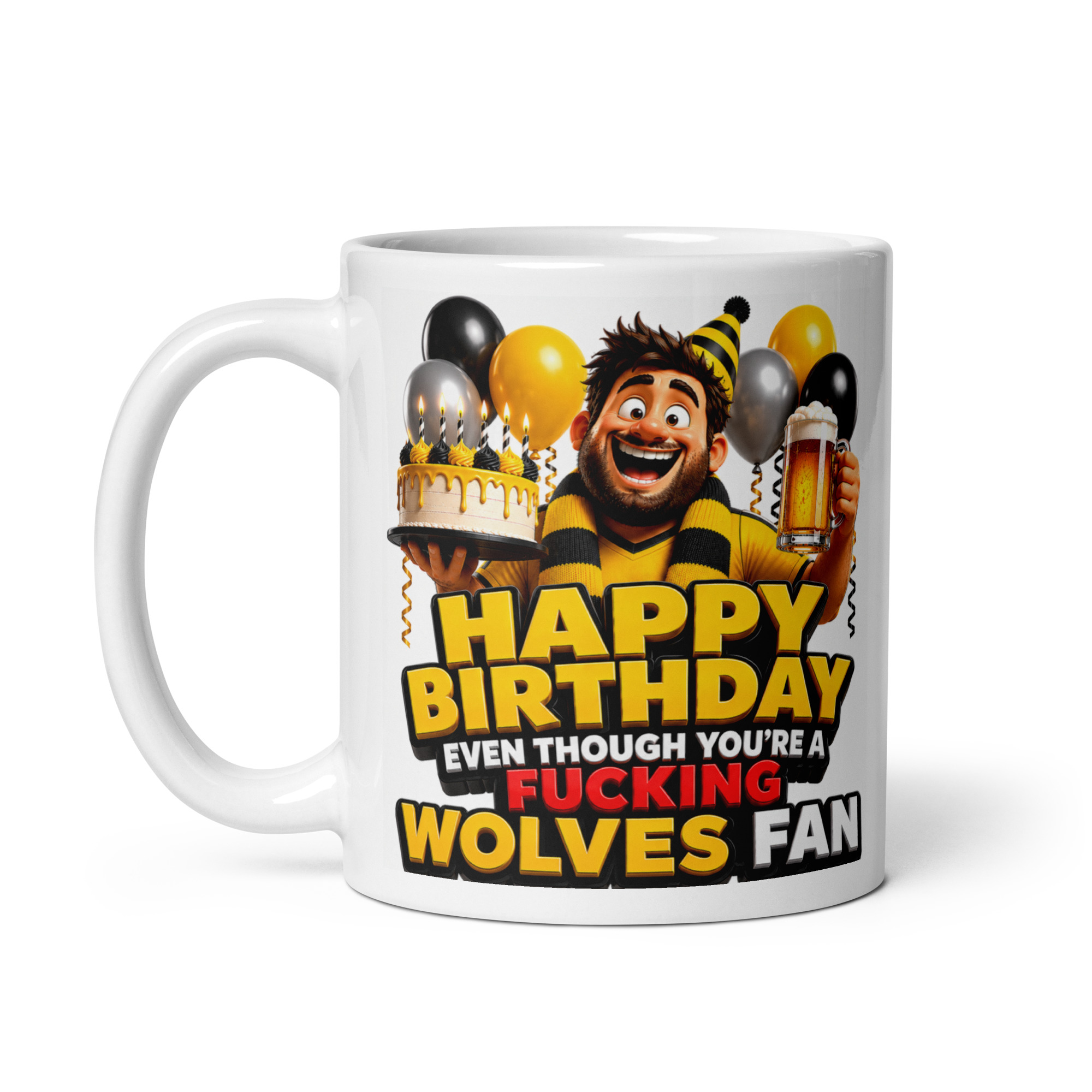 Birthday Gift Mug For Wolves Fans Cheeky Rude Mugs