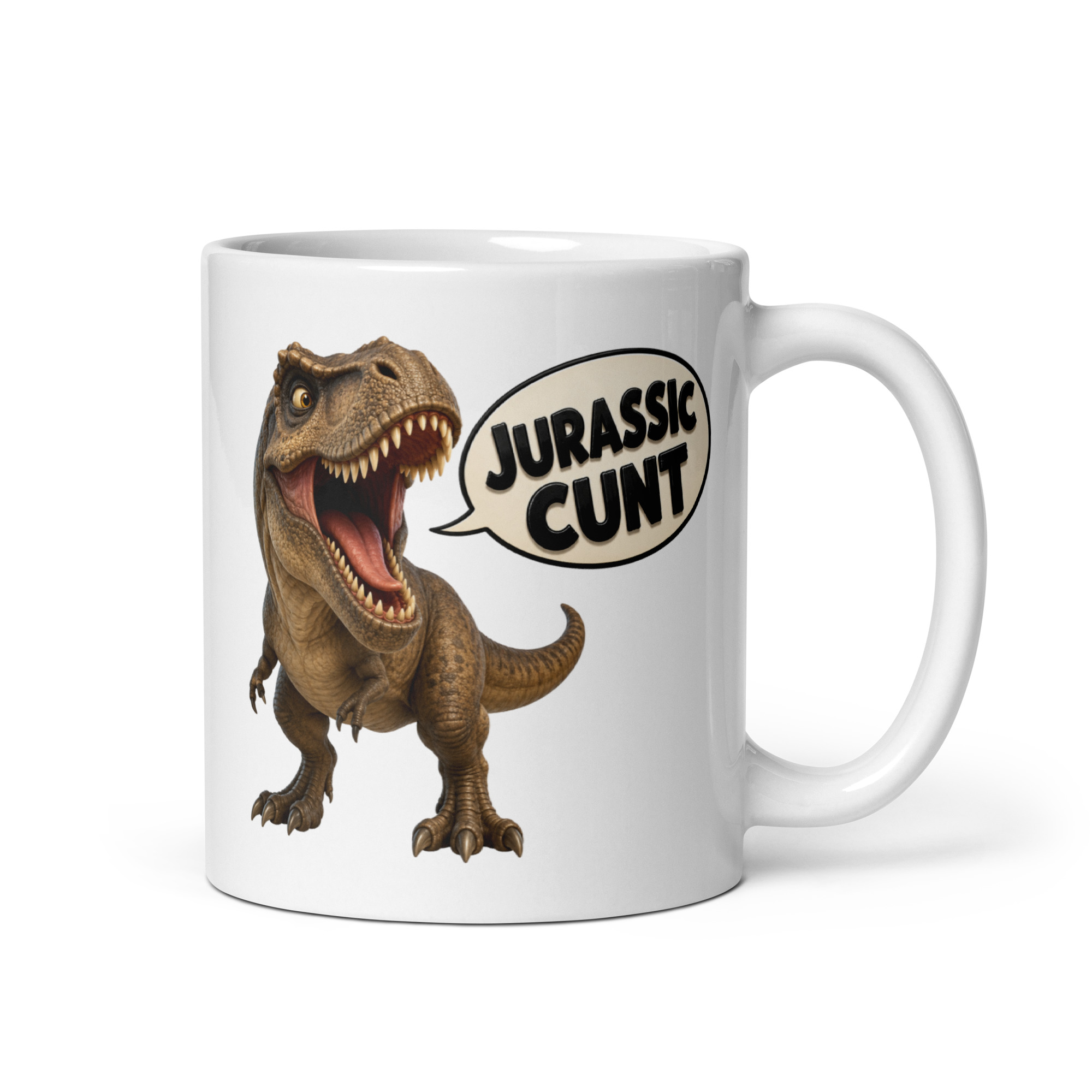 Cheeky Rude Dinosaur Mugs Jurassic Cunt T-Rex Mug