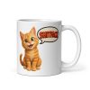 Funny Cute Cat Rude Shitface Mug Cheeky Gift Mugs