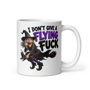 Funny Rude Witch Mug I Don’t Give A Flying Fuck