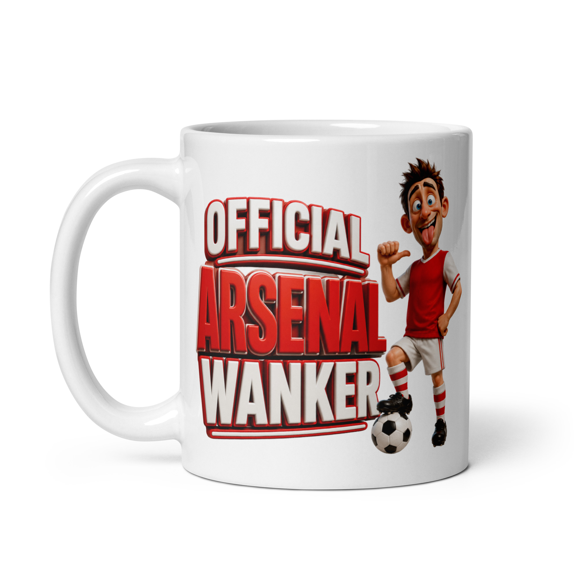 Official Arsenal Wanker Mug Funny Rude Gift Mugs