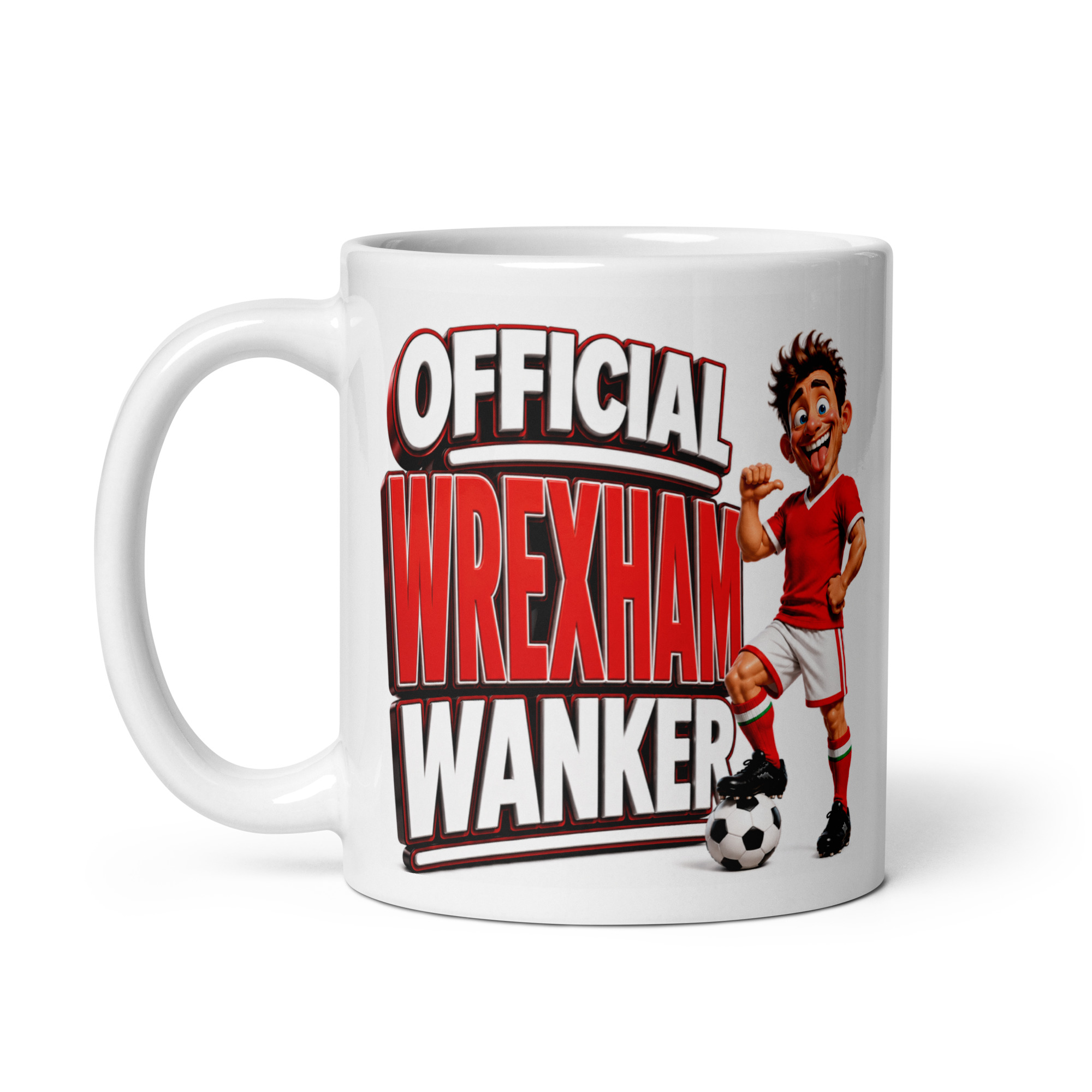 Official Wrexham Wanker Mug Funny Rude Gift Mugs