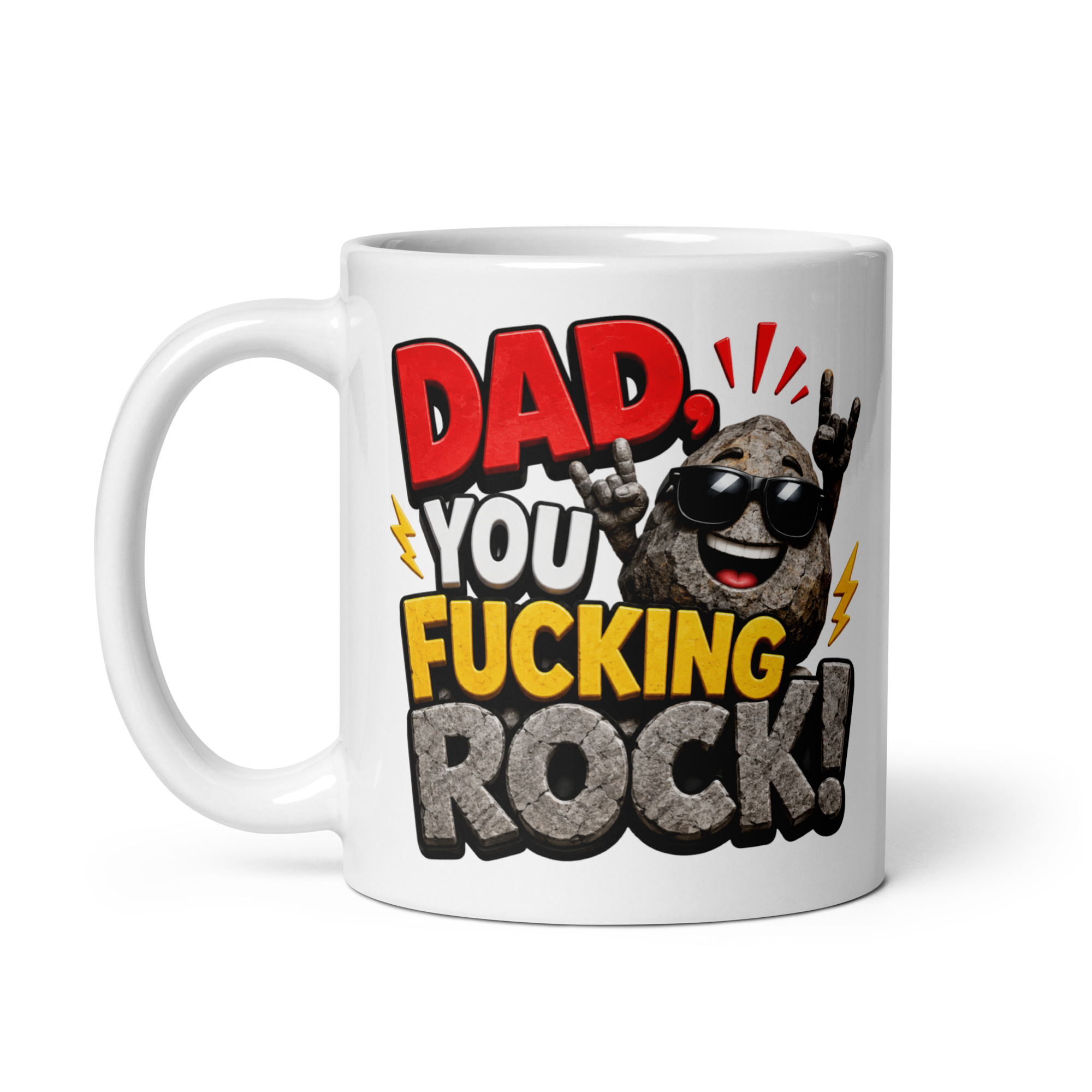 Dad You Fucking Rock Mug Funny Cheeky Gift Mugs For Dads