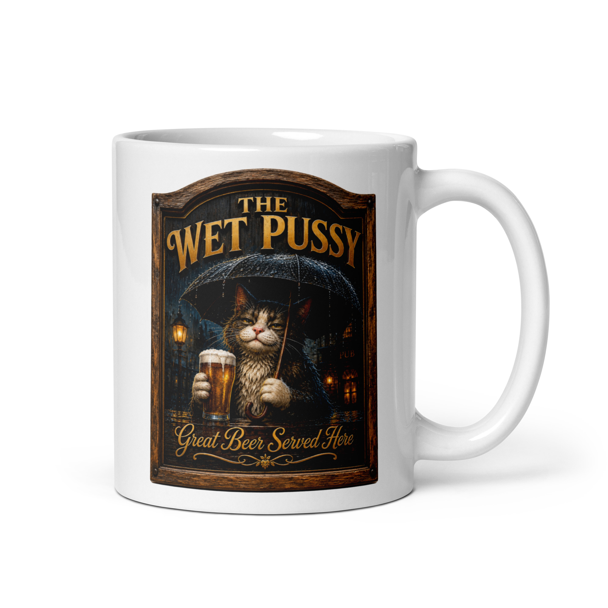 The Wet Pussy Pub Sign Mug