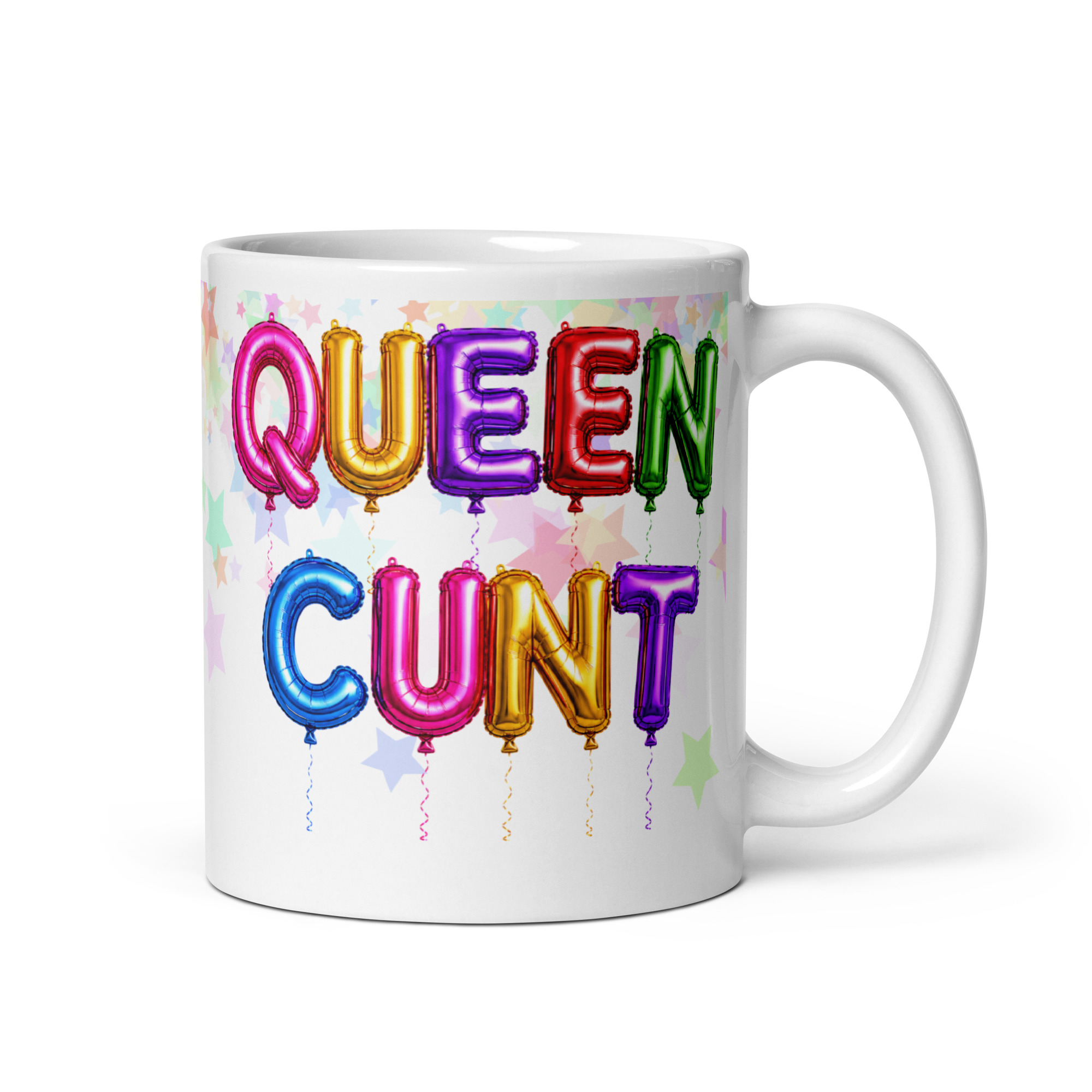 Very Rude Birthday Balloons Gift Mug Queen Cunt Mugs