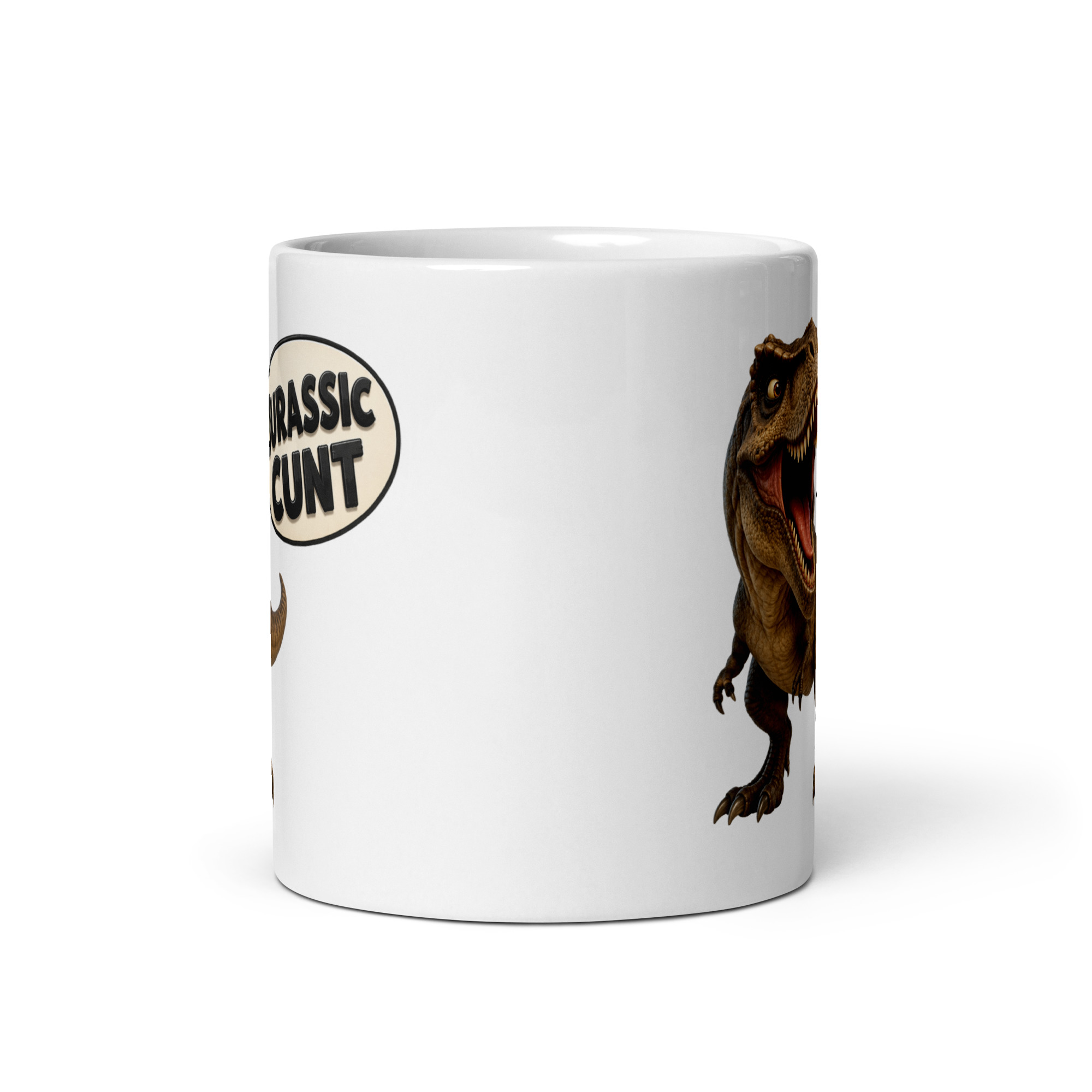 Cheeky Rude Dinosaur Mugs Jurassic Cunt T-Rex Mug
