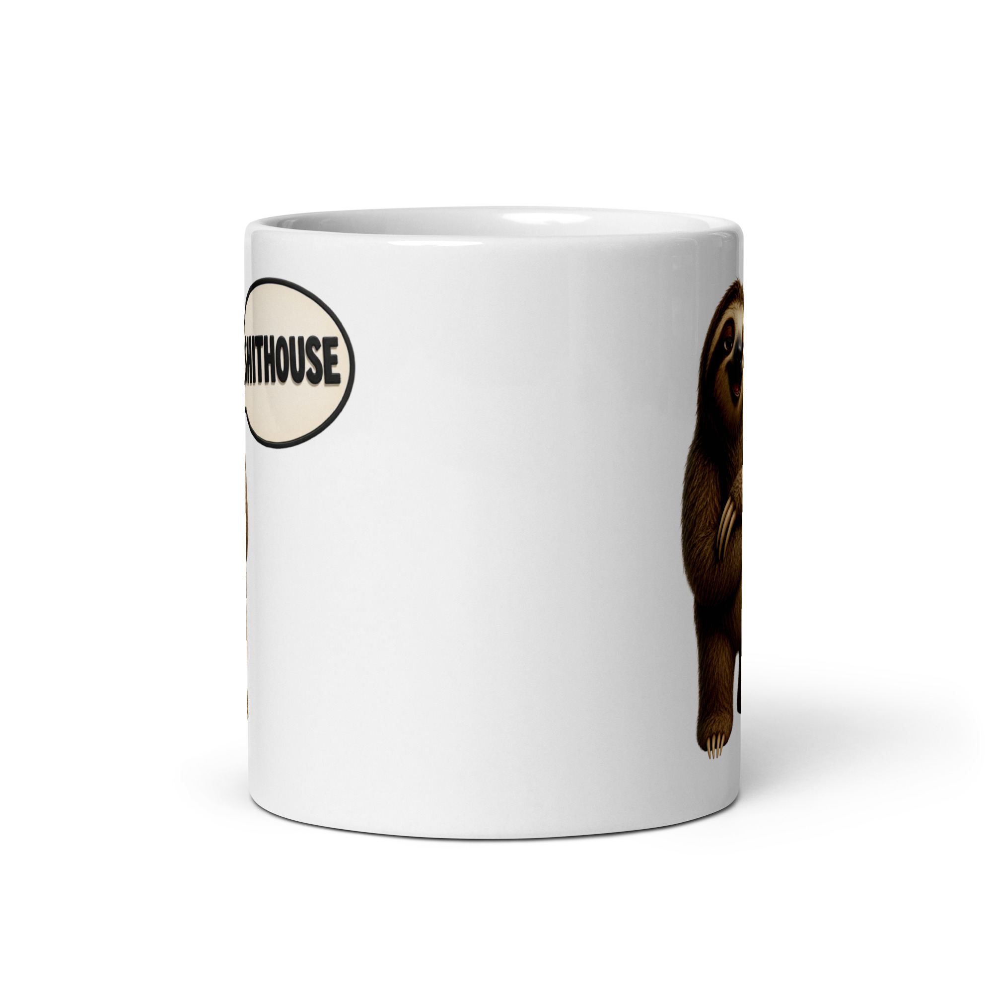 Funny Rude Sloth Mug Shithouse Cheeky Sloth Mugs