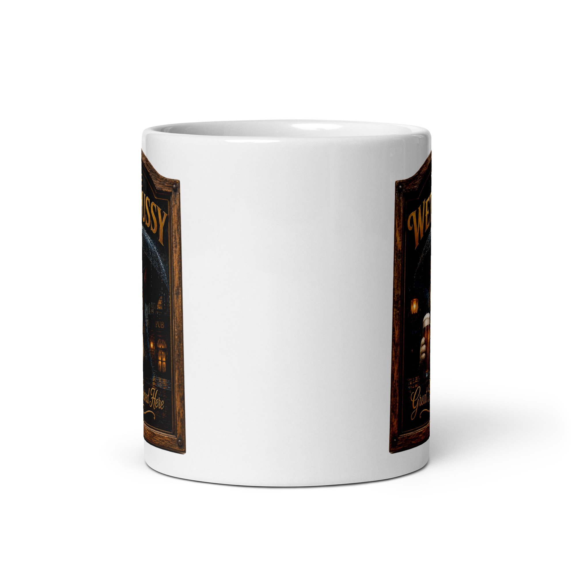 The Wet Pussy Pub Sign Mug