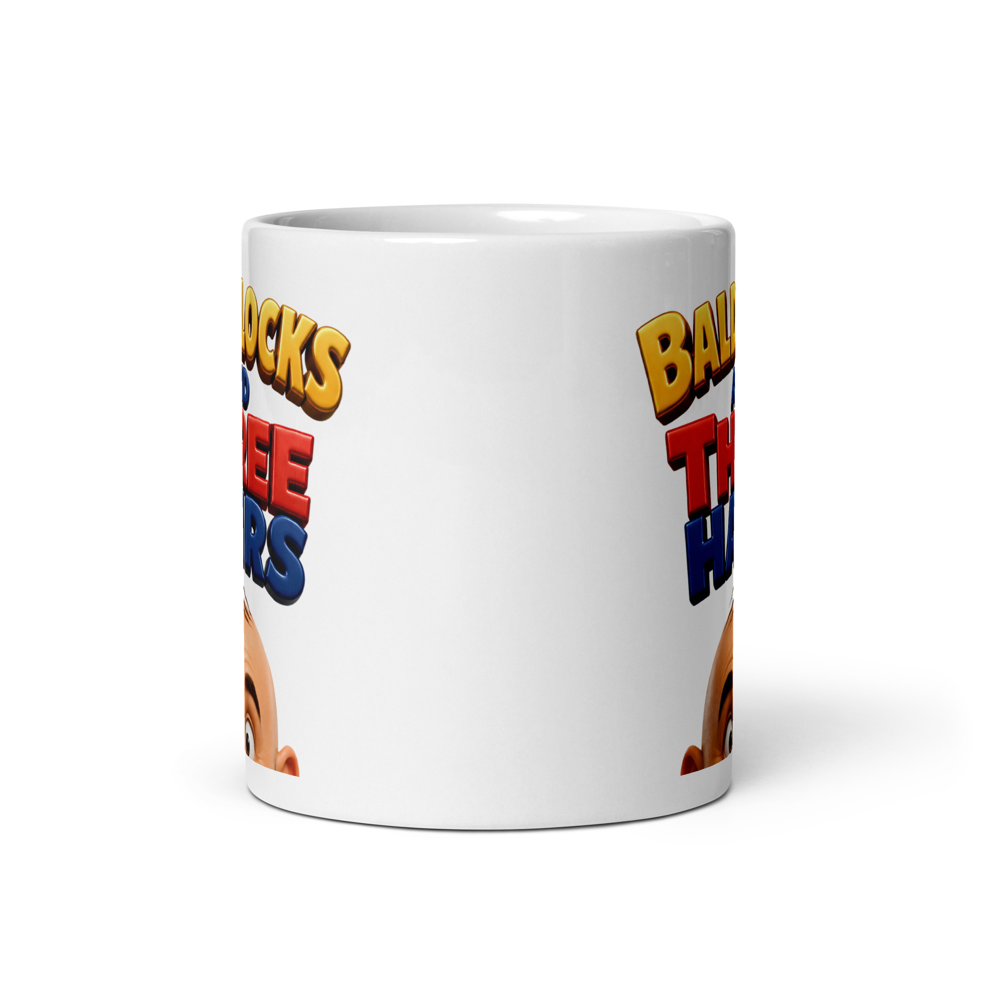 Funny Bald Mug – Baldilocks And The Three Hairs
