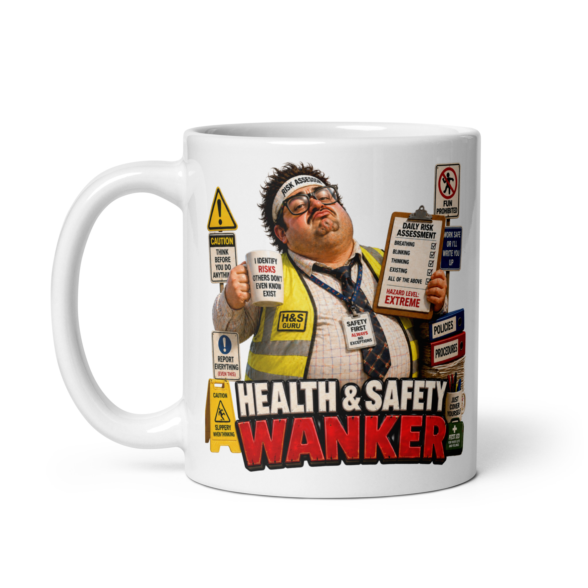 Health & Safety Wanker Mugs Banter Gifts For HSE Colleagues