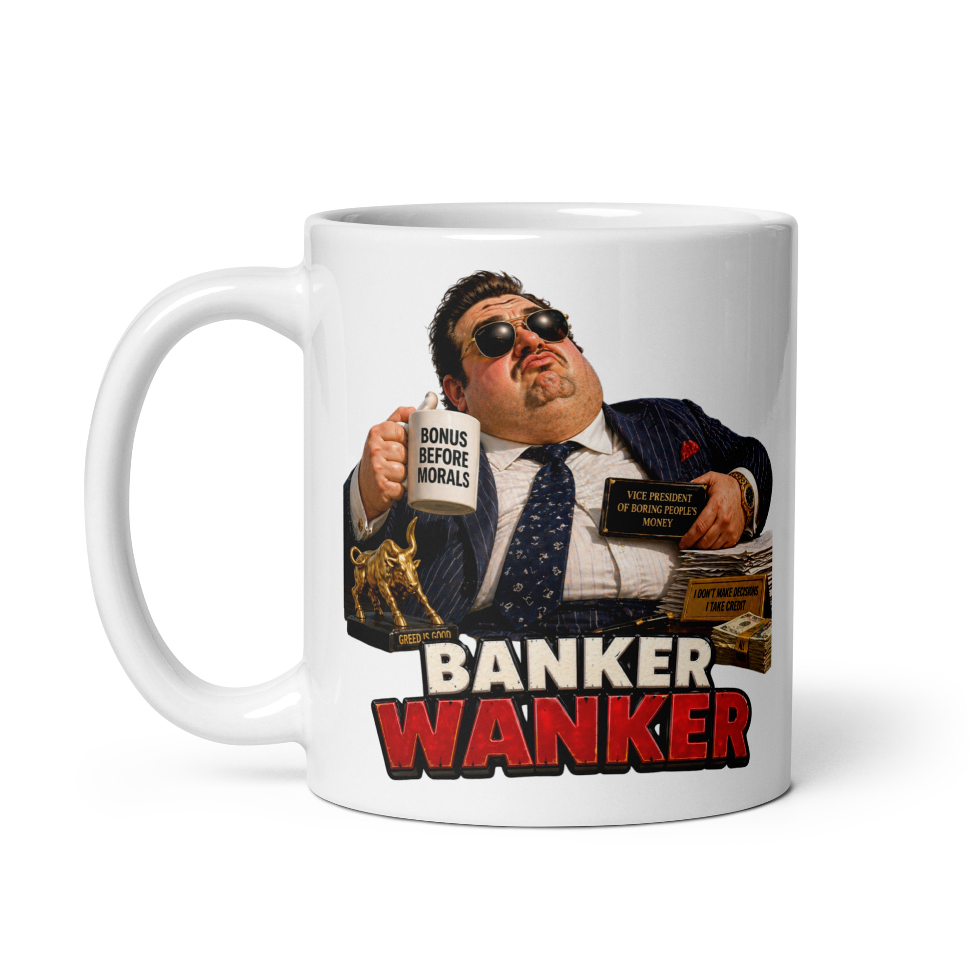 Banker Wanker Mugs Banter Gifts Mug For Banking Mates