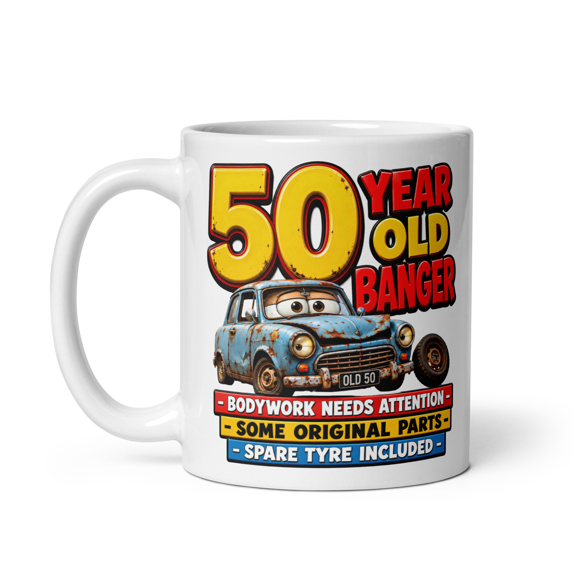 50 Year Old Banger Funny 50th Birthday Mugs