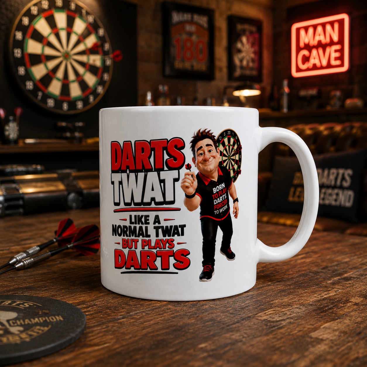 funny darts twat mugs