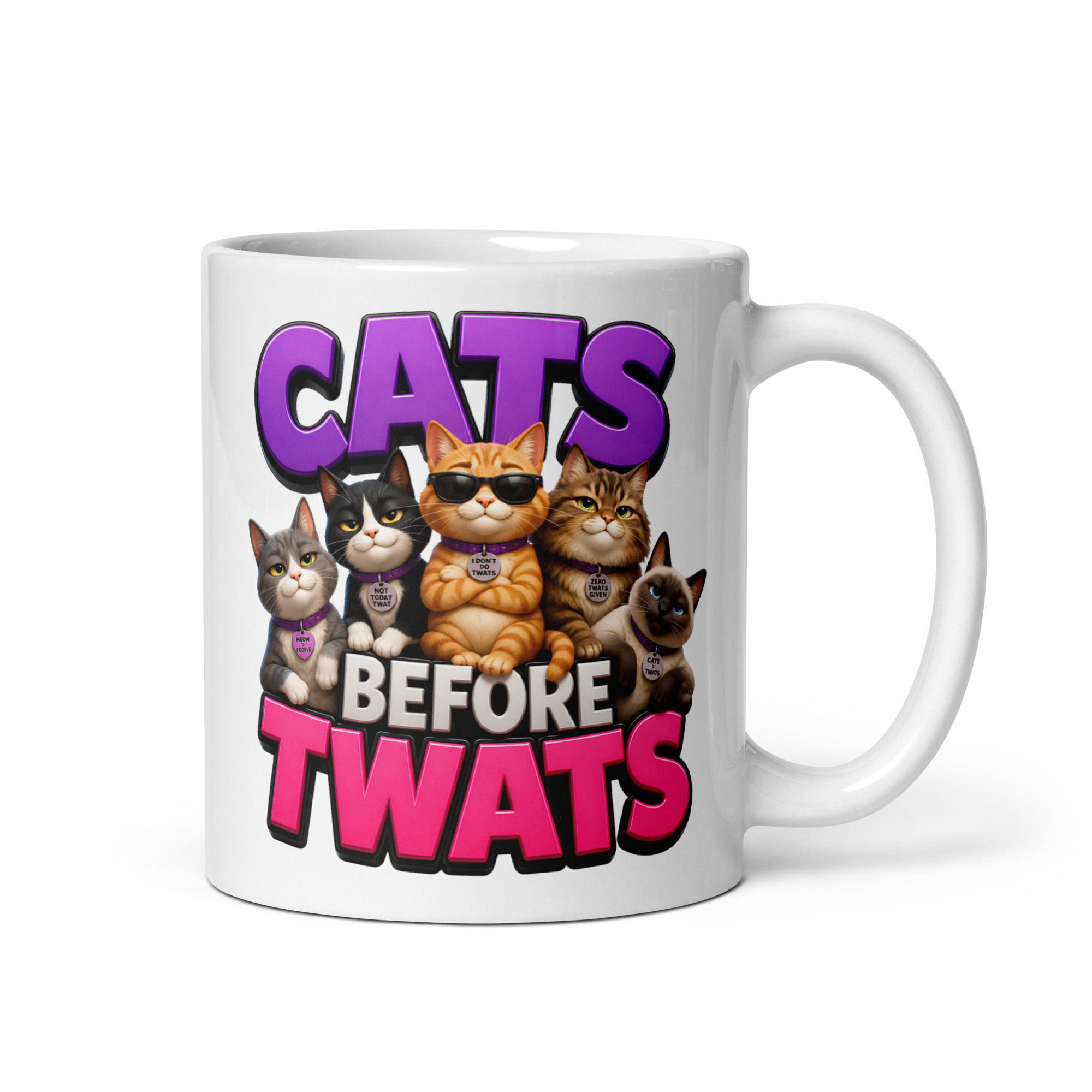 Funny Gift Mugs For Cat Lovers Cats Before Twats Mug