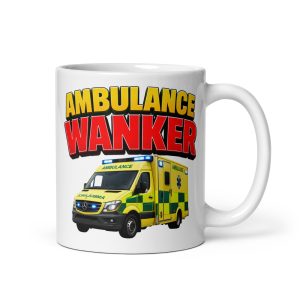 Funny Rude Gift Mugs For Paramedics Ambulance Wanker Mug