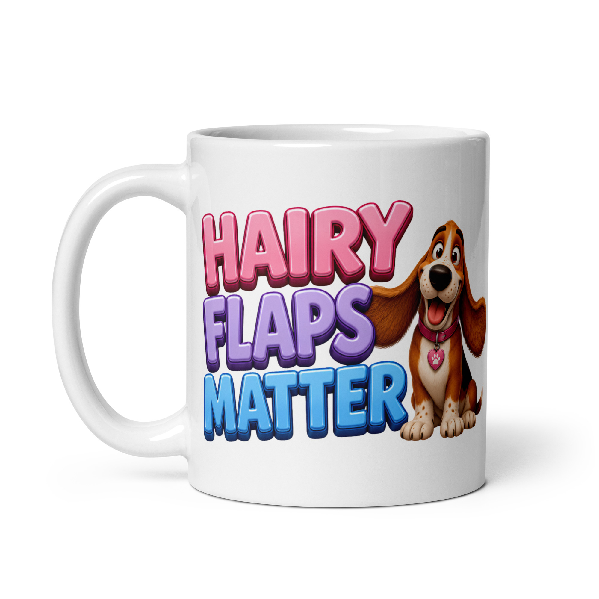 Hairy Flaps Matter Mug Funny Cheeky Dog Mugs