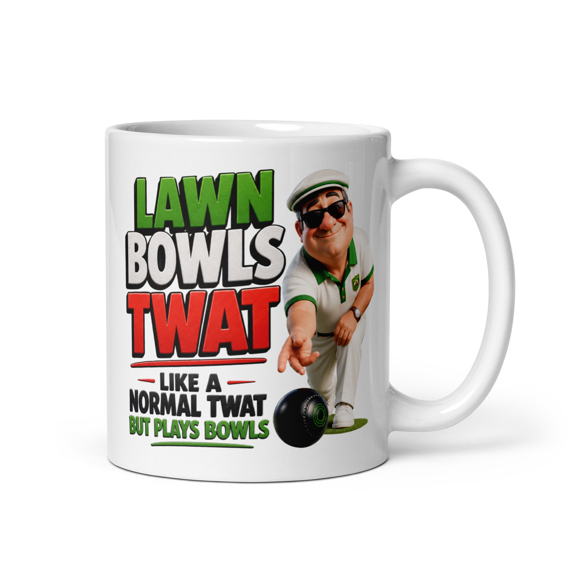 Lawn Bowls Twat Mug Funny Gift Mugs For Lawn Bowlers