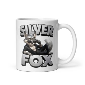 Silver Fox Mug Gift Mugs For Grey Hair Men